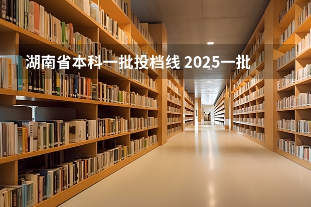 湖南省本科一批投档线 2025一批投档线
