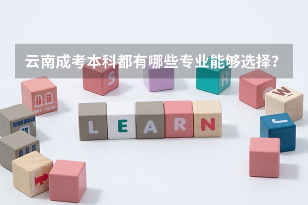 云南成考本科都有哪些专业能够选择？
