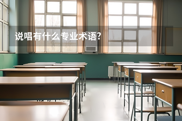 说唱有什么专业术语?