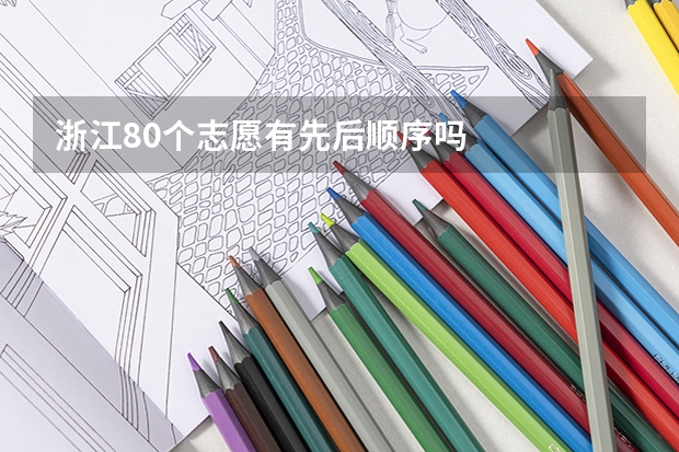 浙江80个志愿有先后顺序吗