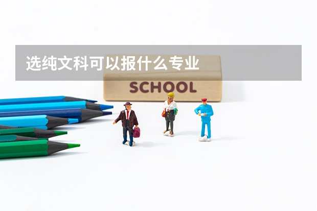 选纯文科可以报什么专业
