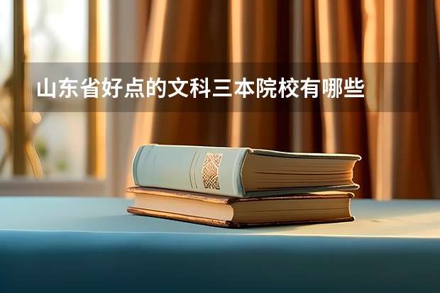山东省好点的文科三本院校有哪些