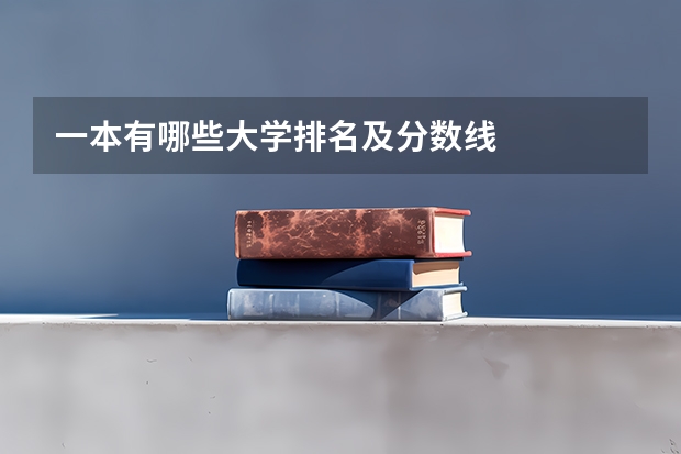 一本有哪些大学排名及分数线