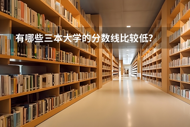 有哪些三本大学的分数线比较低？