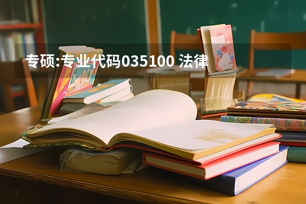 专硕:专业代码035100 法律 和专业代码 035102 法律（法学）有什么区别？