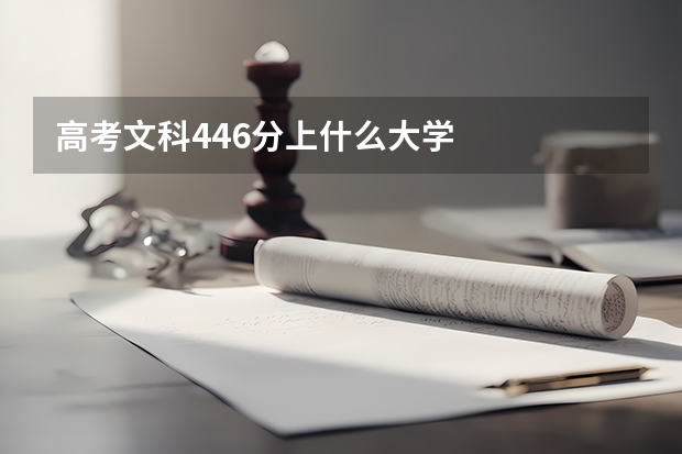 高考文科446分上什么大学
