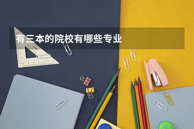 有三本的院校有哪些专业