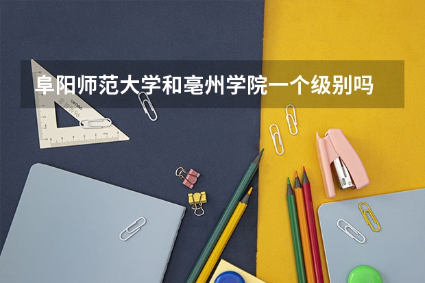 阜阳师范大学和亳州学院一个级别吗