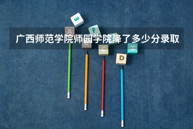 广西师范学院师园学院降了多少分录取大专分数线的学生?