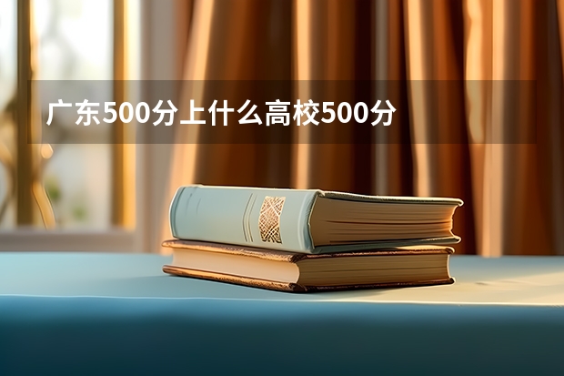 广东500分上什么高校500分
