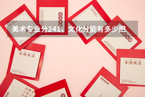 美术专业分241，文化分能有多少把握