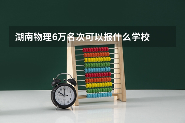 湖南物理6万名次可以报什么学校