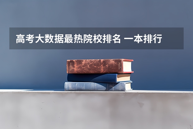 高考大数据最热院校排名 一本排行