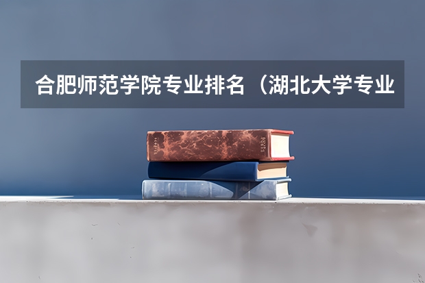 合肥师范学院专业排名(湖北大学专业排名)