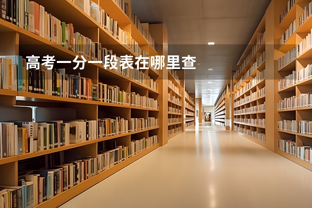 高考一分一段表在哪里查