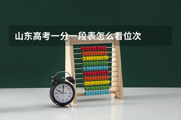 山东高考一分一段表怎么看位次