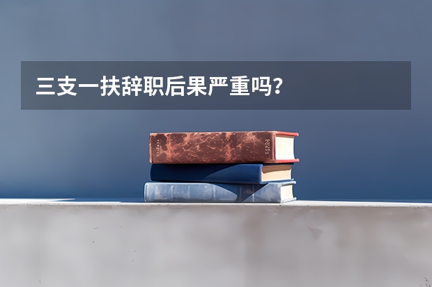 三支一扶辞职后果严重吗？