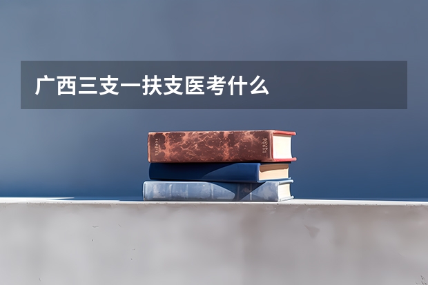 广西三支一扶支医考什么