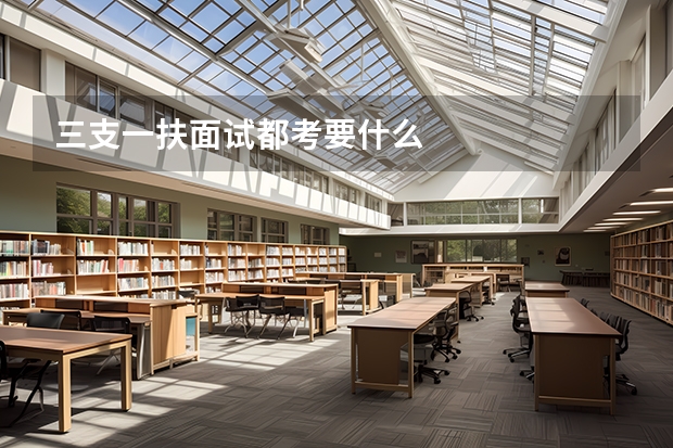 三支一扶面试都考要什么