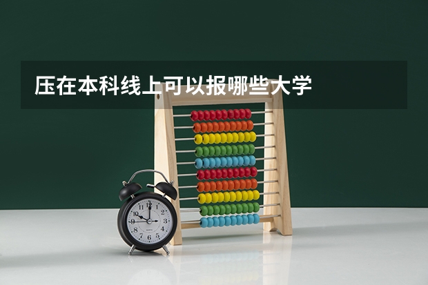 压在本科线上可以报哪些大学