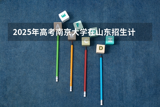 2025年高考南京大学在山东招生计划是什么