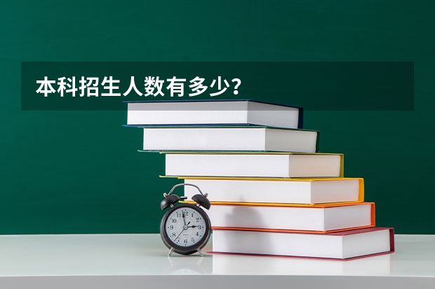 本科招生人数有多少？
