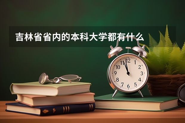 吉林省省内的本科大学都有什么