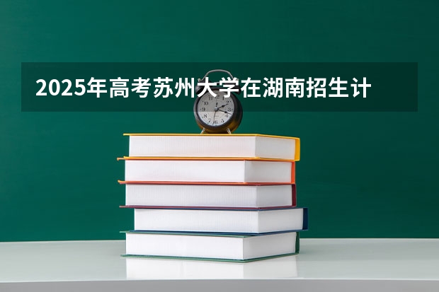 2025年高考苏州大学在湖南招生计划是什么