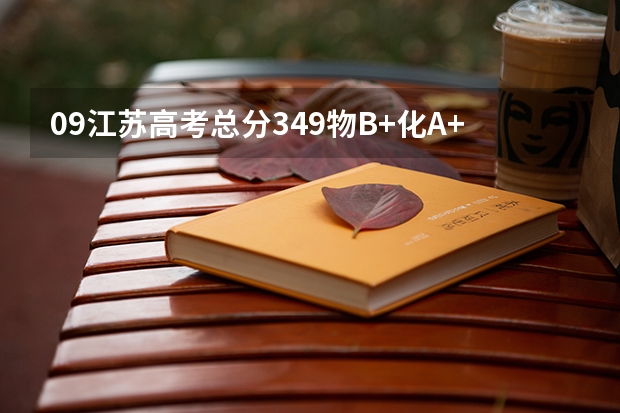 09江苏高考总分349物B+化A+能报什么大学