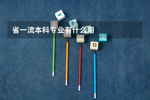 省一流本科专业有什么用