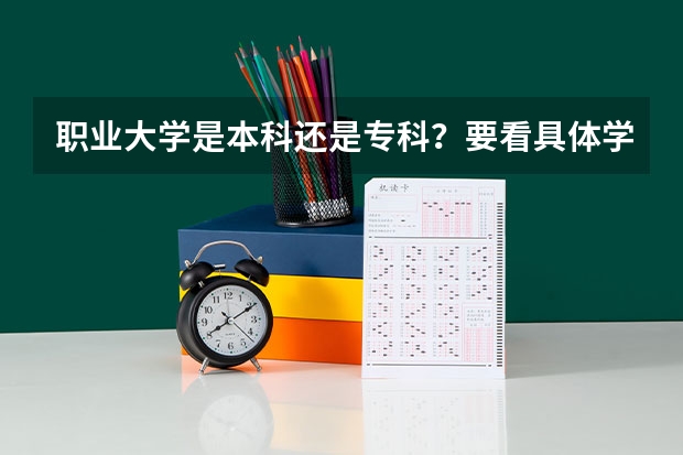 职业大学是本科还是专科？要看具体学校和招生专业